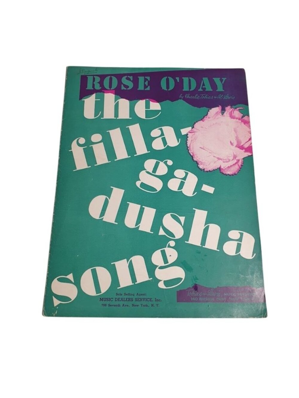 Rose ODay Sheet Music 1941 Filla Ga Dusha Song Charlie Tobias Lewis Piano Waltz
